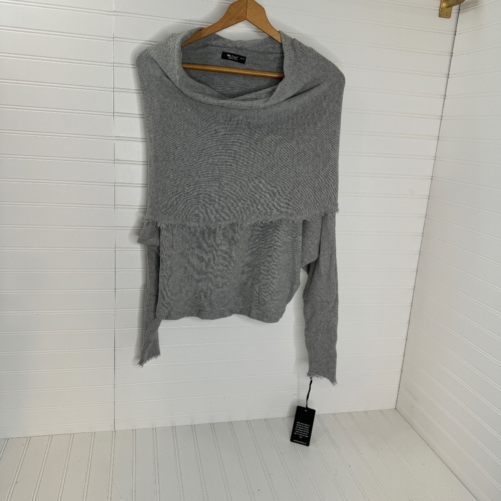 NEW Michael Lauren Grey Off Shoulder Sweater XS/S